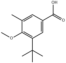 3-(1,1-Dimethylethyl)-4-methoxy-5-methylbenzoic acid Structure