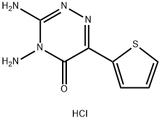 1,2,4-Triazin-5(4H)-one, 3,4-diamino-6-(2-thienyl)-, hydrochloride (1:1) Structure