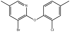 3-Bromo-2-(2-chloro-4-methylphenoxy)-5-methylpyridine Structure