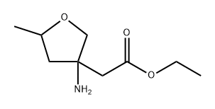 ethyl 2-(3-amino-5-methyloxolan-3-yl)acetate Structure