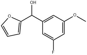 2-Furanmethanol, α-(3-fluoro-5-methoxyphenyl)- Structure