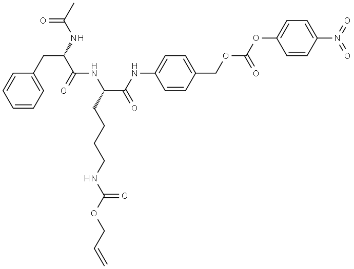 (Ac)Phe-Lys(Alloc)-PABC-PNP Structure