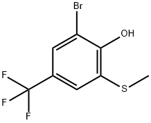 2-Bromo-6-(methylthio)-4-(trifluoromethyl)phenol Structure