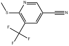 6-(Methylthio)-5-(trifluoromethyl)-3-pyridinecarbonitrile Structure