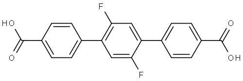 [1,1′:4′,1′′-Terphenyl]-4,4′′-dicarboxylic acid, 2′,5′-difluoro- Structure