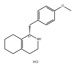 Isoquinoline, 1,2,3,4,5,6,7,8-octahydro-1-[(4-methoxyphenyl)methyl]-, hydrochloride (1:1), (1S)- Structure