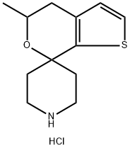 5'-Methyl-4',5'-dihydrospiro[piperidine-4,7'-thieno[2,3-C]pyran] hcl Structure