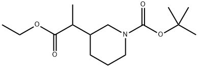 tert-butyl 3-(1-ethoxy-1-oxopropan-2-yl)piperidine-1-carboxylate Structure