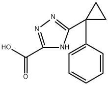 5-(1-Phenylcyclopropyl)-4H-1,2,4-triazole-3-carboxylic acid Structure