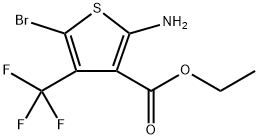 Ethyl 2-amino-5-bromo-4-(trifluoromethyl)thiophene-3-carboxylate Structure
