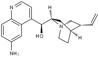 Cinchonan-9-ol, 6′-amino-, (9S)- Structure