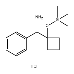 Benzenemethanamine, α-[1-[(trimethylsilyl)oxy]cyclobutyl]-, hydrochloride (1:1) Structure