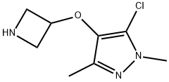 4-(3-Azetidinyloxy)-5-chloro-1,3-dimethyl-1H-pyrazole Structure