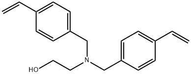 2-[Bis[(4-ethenylphenyl)methyl]amino]ethanol Structure