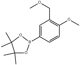 2-(4-Methoxy-3-(methoxymethyl)phenyl)-4,4,5,5-tetramethyl-1,3,2-dioxaborolane Structure