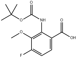 2-((tert-Butoxycarbonyl)amino)-4-fluoro-3-methoxybenzoic acid Structure