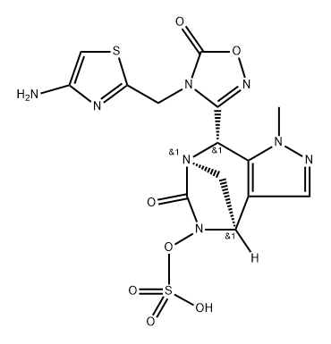 (4R,8S)-8-[4-[(4-Amino-2-thiazolyl)methyl]-4,5- dihydro-5-oxo-1,2,4-oxadiazol-3-yl]-4,8- dihydro-1-methyl-6-oxo-1H-4,7-methanop yrazolo[3,4-e][1,3]diazepin-5(6H)-yl hydrogen sulfate Structure