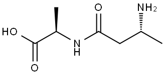 (2R)-2-[[(3R)-3-aminobutanoyl]amino]propanoic acid Structure