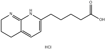 1,8-Naphthyridine-2-pentanoic acid, 5,6,7,8-tetrahydro-, hydrochloride (1:1) Structure