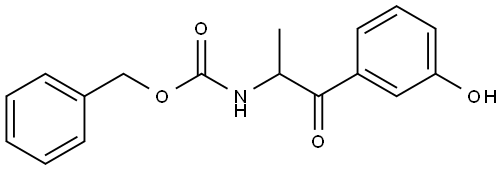 benzyl N-[1-(3-hydroxyphenyl)-1-oxopropan-2-yl]carbamate Structure
