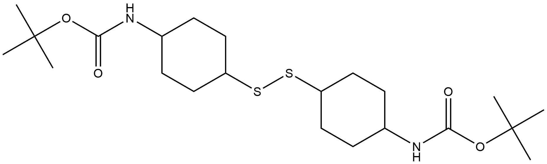 C,C′-Bis(1,1-dimethylethyl) N,N′-(dithiodi-4,1-cyclohexanediyl)bis[carbamate] Structure