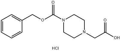 2-(4-((Benzyloxy)carbonyl)piperazin-1-yl)acetic acid hydrochloride Structure