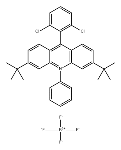 Acridinium, 9-(2,6-dichlorophenyl)-3,6-bis(1,1-dimethylethyl)-10-phenyl-, tetrafluoroborate(1-) (1:1) Structure