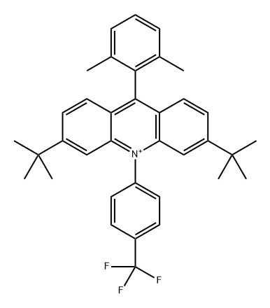 Acridinium, 3,6-bis(1,1-dimethylethyl)-9-(2,6-dimethylphenyl)-10-[4-(trifluoromethyl)phenyl]- Structure