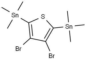 3,4-dibromo-2,5-bis(trimethylstannyl)thiophene Structure