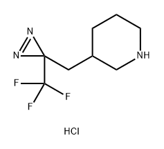 3-{[3-(trifluoromethyl)-3H-diazirin-3-yl]methyl}piperidine hydrochloride Structure