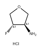 3-Furanamine, 4-fluorotetrahydro-, hydrochloride (1:1), (3R,4S)- Structure