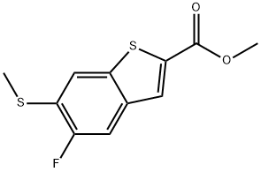 Methyl 5-fluoro-6-(methylthio)benzo[b]thiophene-2-carboxylate Structure