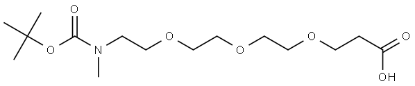 N-Methyl-N-(t-Boc)-PEG3-Acid Structure