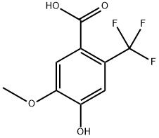 4-Hydroxy-5-methoxy-2-(trifluoromethyl)benzoic acid Structure