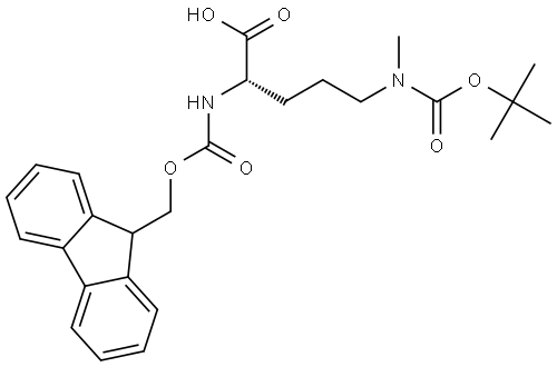 N2-Fmoc-N5-Boc-N5-methyl-L-ornithine Structure