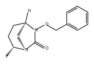 1,6-Diazabicyclo[3.2.1]octan-7-one, 2-fluoro-6- (phenylmethoxy)-, (1S,2R,5R)- Structure