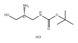 tert-butyl N-[(2R)-2-amino-3-hydroxypropyl]carbamate hydrochloride Structure