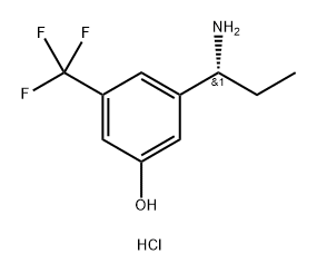 (R)-3-(1-Aminopropyl)-5-(trifluoromethyl)phenol hydrochloride Structure