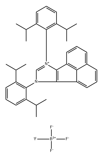 7H-Acenaphth[1,2-d]imidazolium, 7,9-bis[2,6-bis(1-methylethyl)phenyl]-, tetrafluoroborate(1-) (1:1) Structure