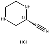 2-Piperazinecarbonitrile, hydrochloride (1:2), (2S)- Structure