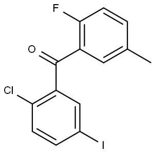 Methanone, (2-chloro-5-iodophenyl)(2-fluoro-5-methylphenyl)- Structure