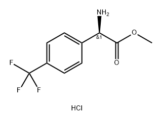 Methyl (R)-2-amino-2-(4-(trifluoromethyl)phenyl)acetate hydrochloride Structure