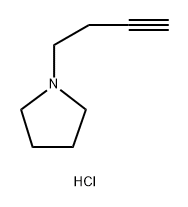 Pyrrolidine, 1-(3-butyn-1-yl)-, hydrochloride (1:1) Structure
