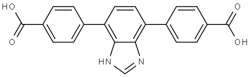 Benzoic acid, 4,4′-(1H-benzimidazole-4,7-diyl)bis- Structure