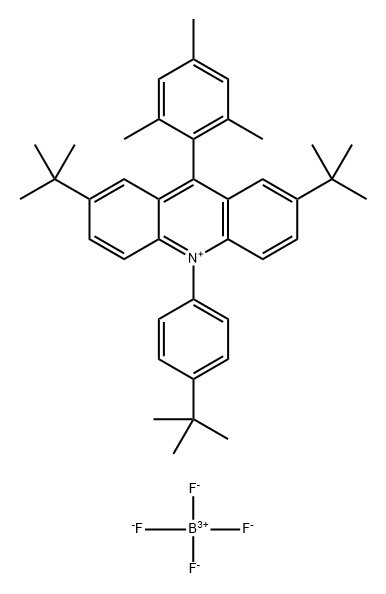 Acridinium, 2,7-bis(1,1-dimethylethyl)-10-[4-(1,1-dimethylethyl)phenyl]-9-(2,4,6-trimethylphenyl)-, tetrafluoroborate(1-) (1:1) Structure