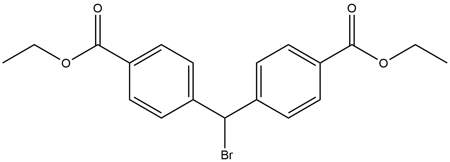 Benzoic acid, 4,4'-(bromomethylene)bis-, 1,1'-diethyl ester Structure