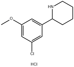 2-(3-Chloro-5-methoxyphenyl)piperidine hydrochloride Structure