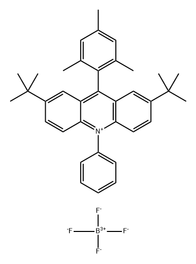 Acridinium, 2,7-bis(1,1-dimethylethyl)-10-phenyl-9-(2,4,6-trimethylphenyl)-, tetrafluoroborate(1-) (1:1) Structure