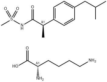 R-(-)-2-(4-ISOBUTYLPHENYL)PROPIONYL METHANSULPHONAMIDE, LYSINE SALT Structure