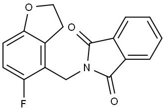 1H-Isoindole-1,3(2H)-dione, 2-[(5-fluoro-2,3-dihydro-4-benzofuranyl)methyl]- Structure